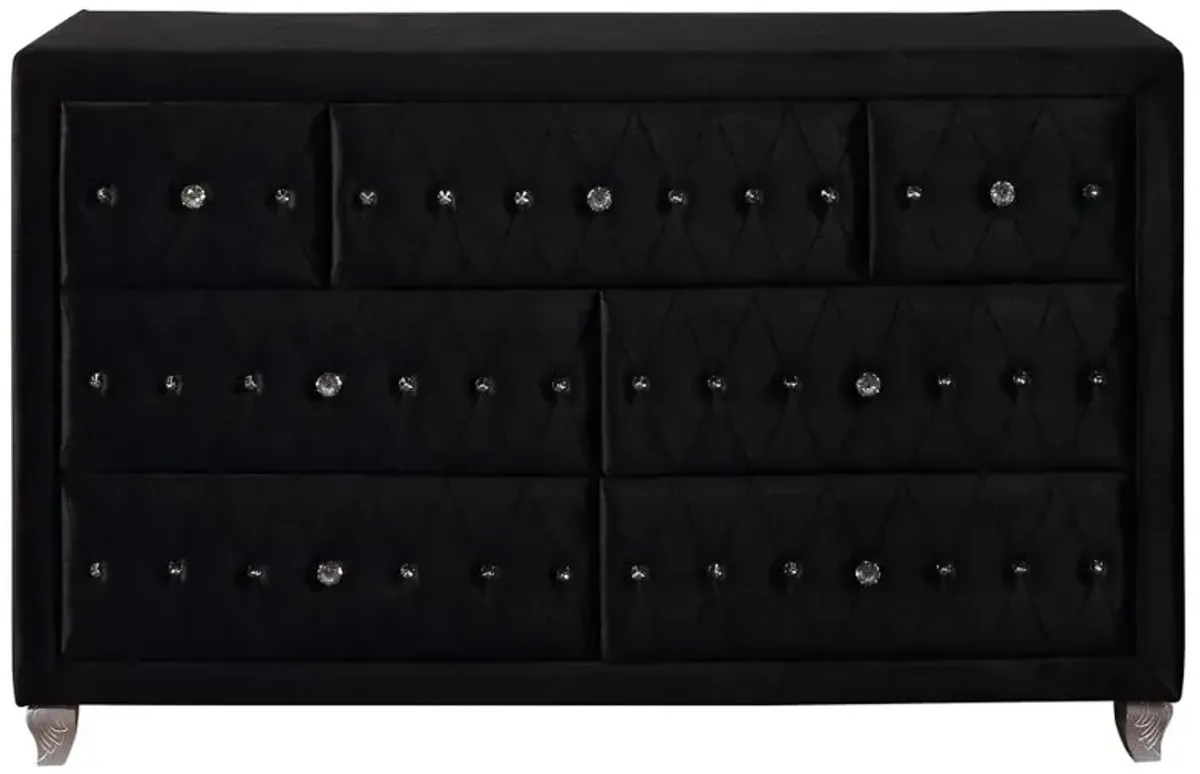 Deanna 7-drawer Rectangular Dresser Black