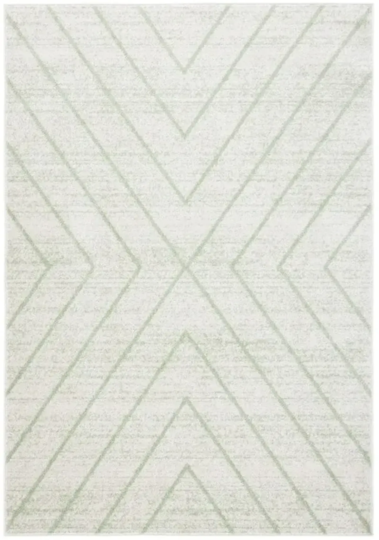 ADIRONDACK Contemporary Ivory / Sage 2'-6" X 8' Powerloomed Rug