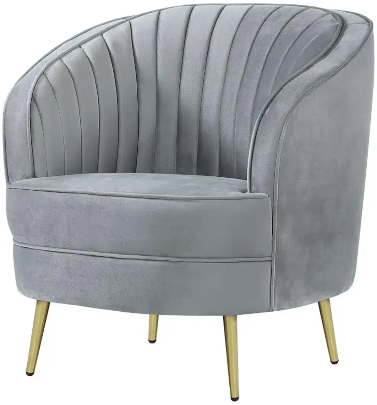 Sophia Upholstered Chair Grey and Gold