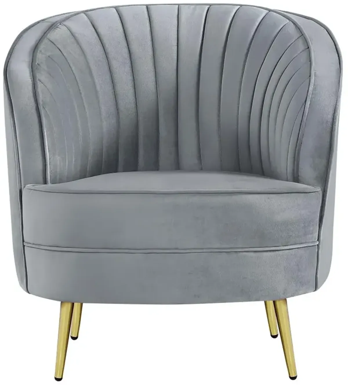 Sophia Upholstered Chair Grey and Gold