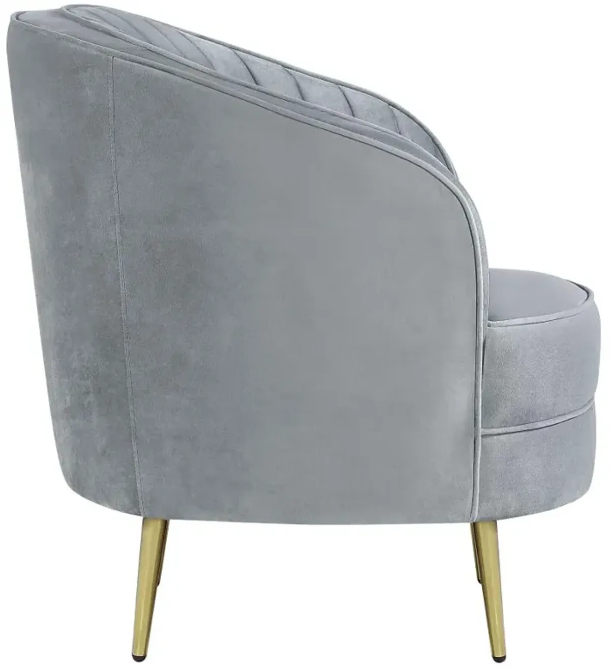 Sophia Upholstered Chair Grey and Gold