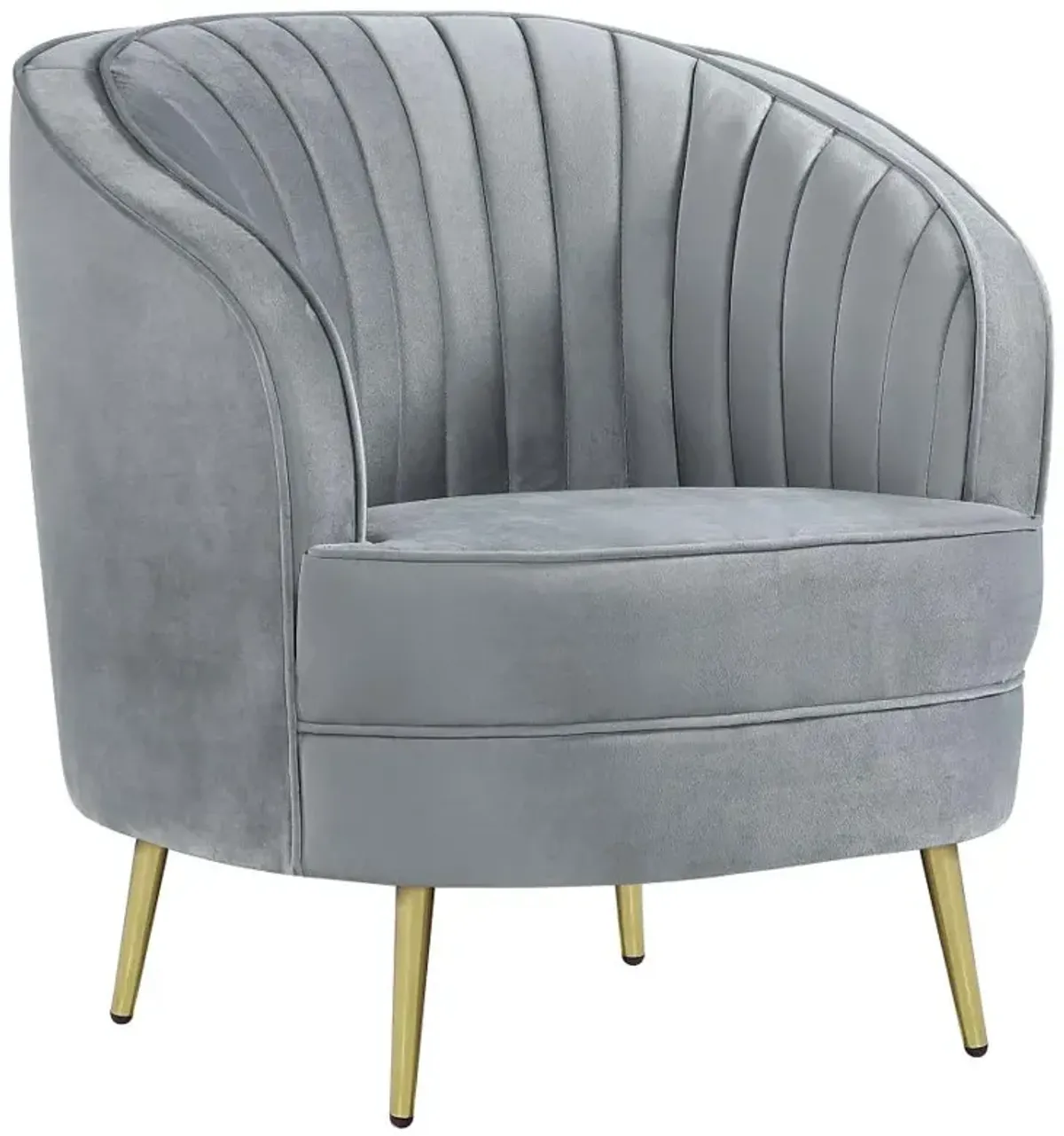 Sophia Upholstered Chair Grey and Gold