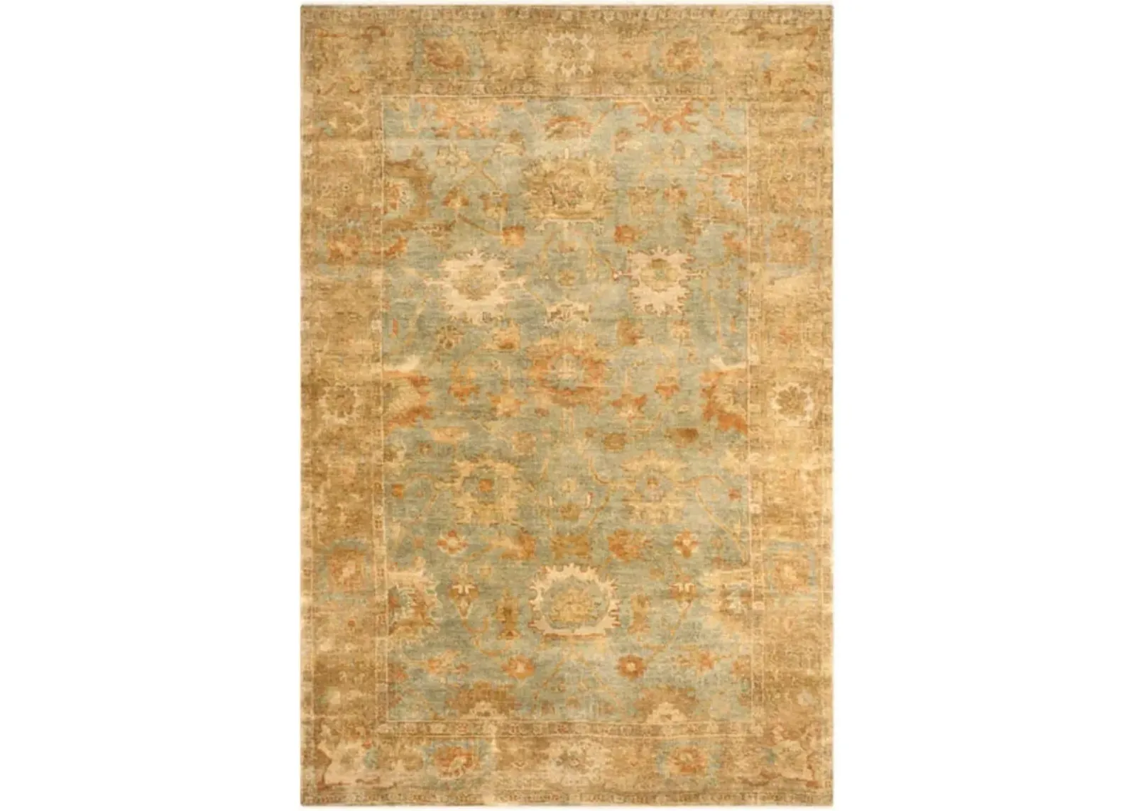 OSH115 Green 4' X 6' Small Rectangle Rug