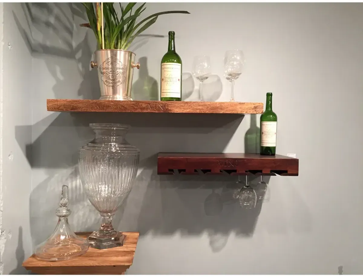 Vino Medium Shelf with Glass Display 24 inch