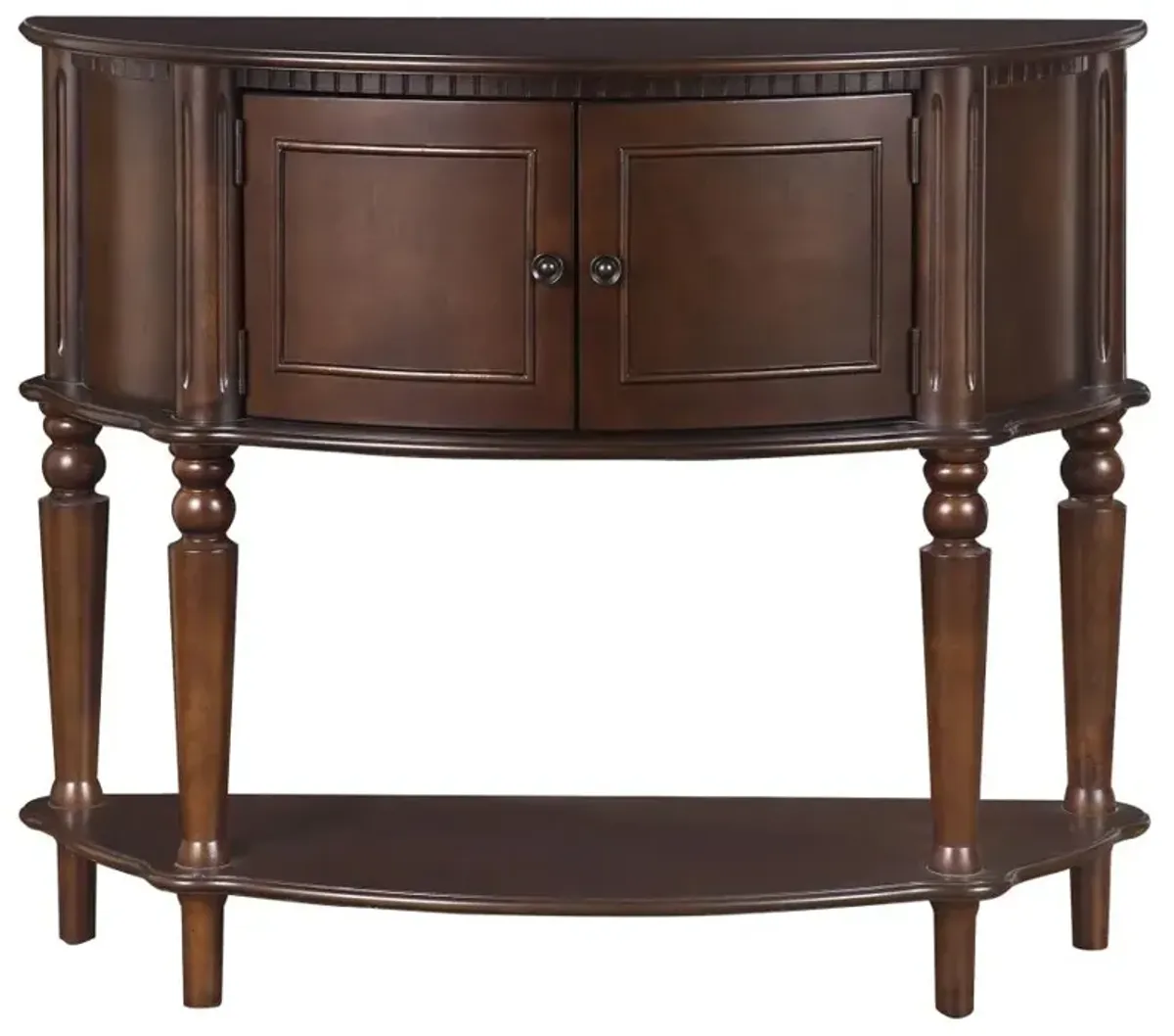 Brenda Console Table with Curved Front Brown