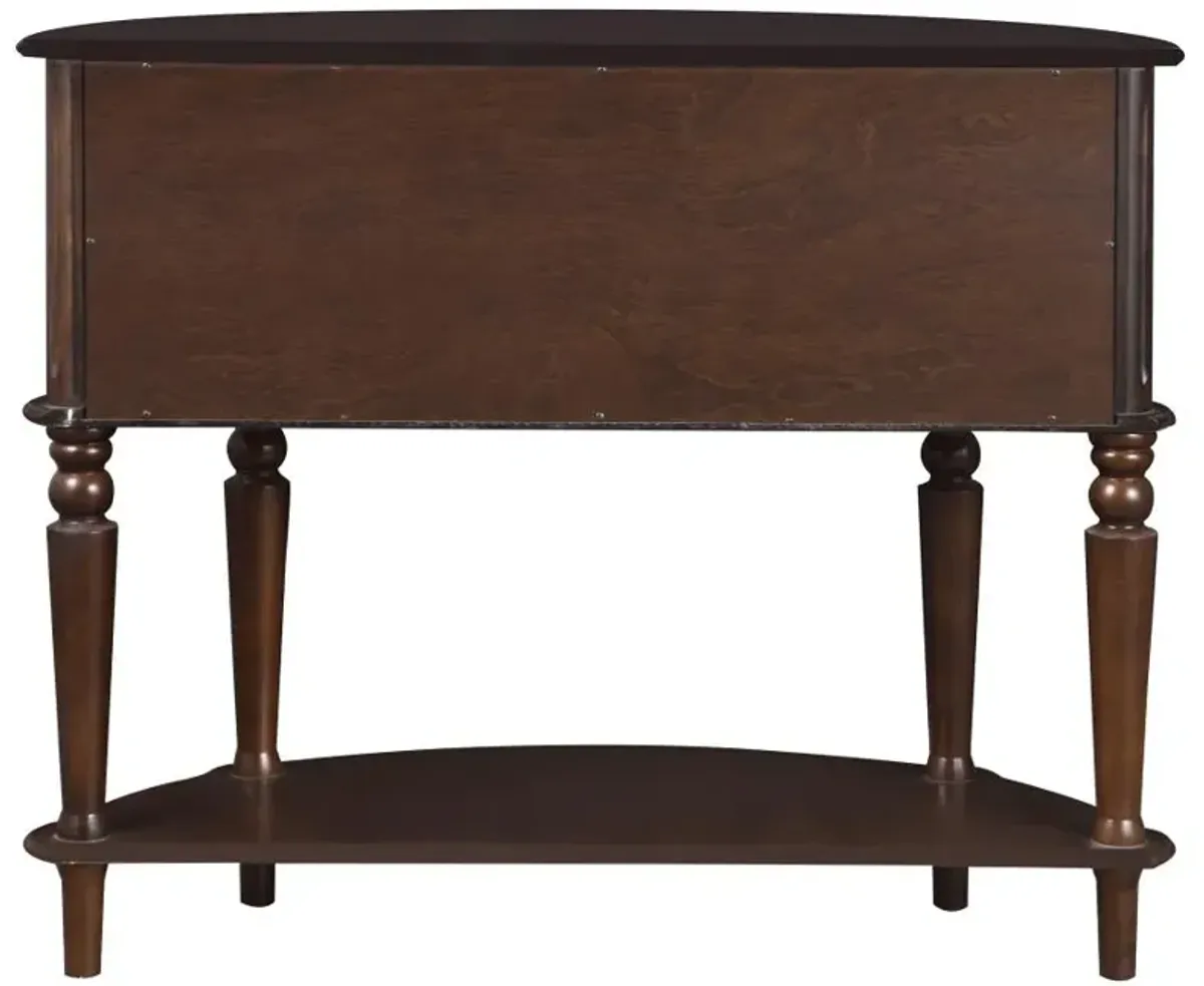 Brenda Console Table with Curved Front Brown