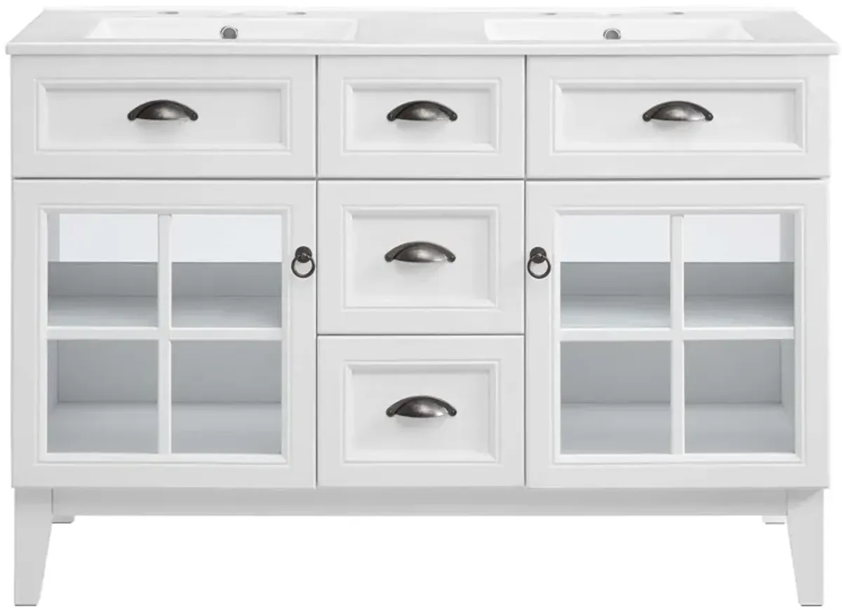 Isle 48" Double Bathroom Vanity Cabinet