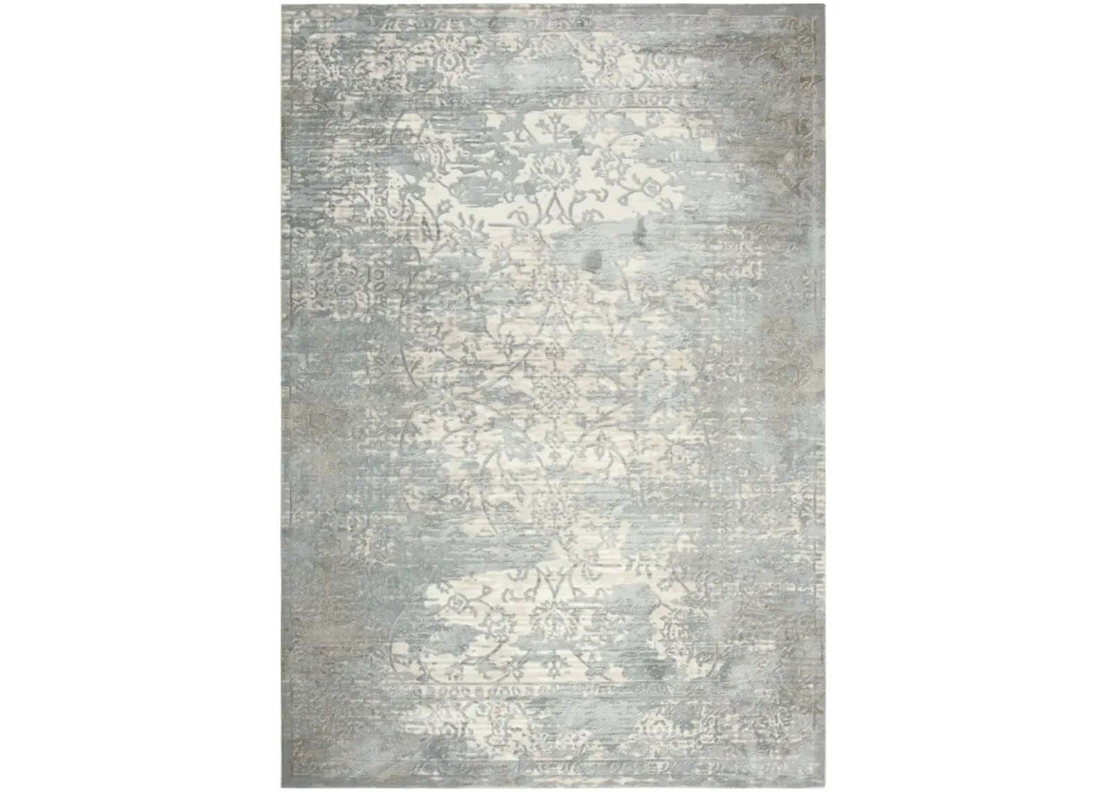 Chelsea Gray/Cream Vine/Scroll Polyester 5'3" x 7'6" Rectangle Rug