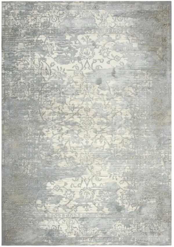 Chelsea Gray/Cream Vine/Scroll Polyester 5'3" x 7'6" Rectangle Rug
