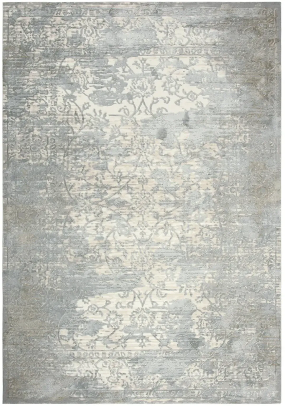 Chelsea Gray/Cream Vine/Scroll Polyester 5'3" x 7'6" Rectangle Rug