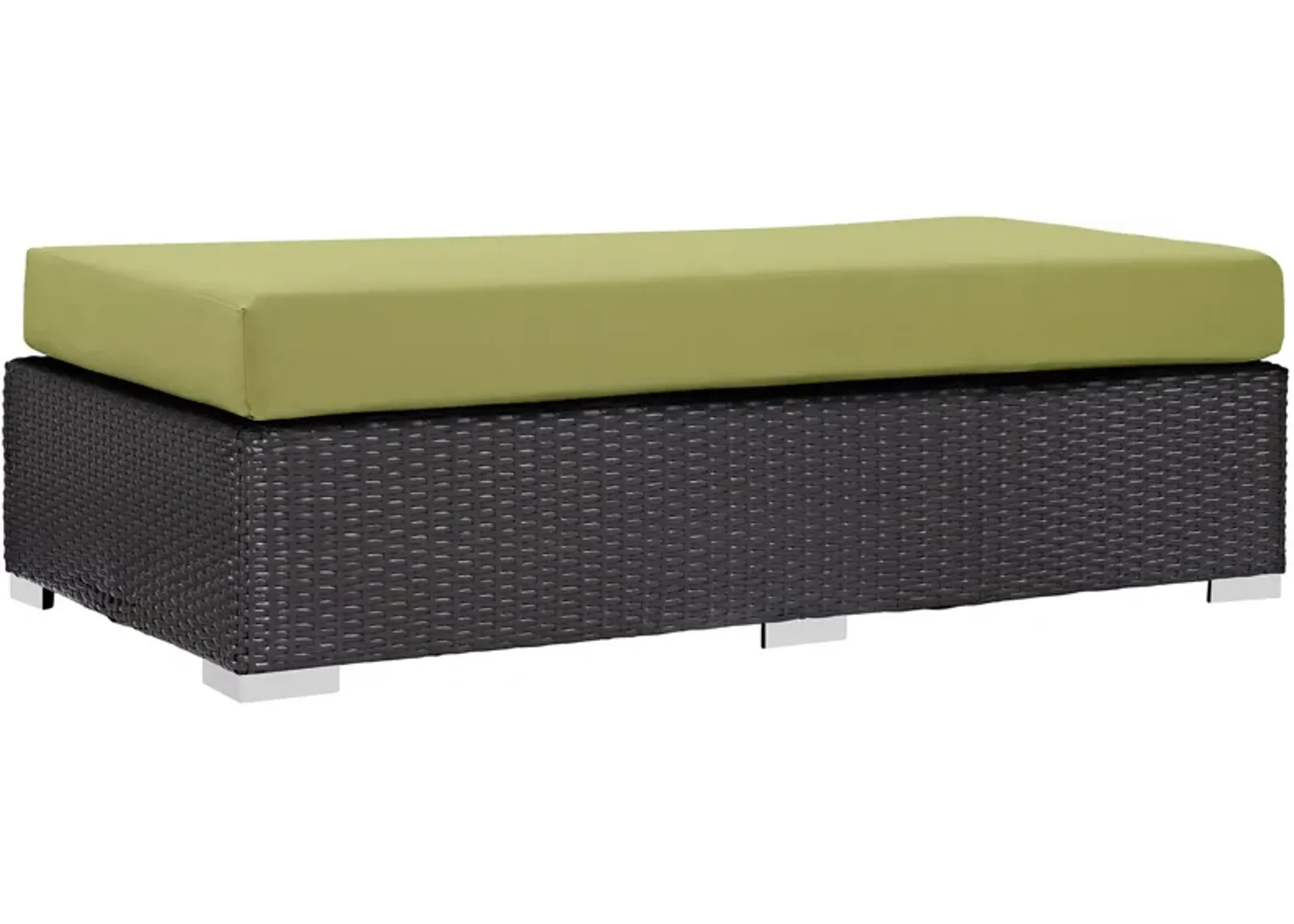 Convene Outdoor Patio Fabric Rectangle Ottoman