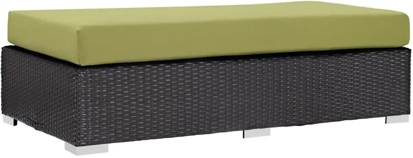 Convene Outdoor Patio Fabric Rectangle Ottoman