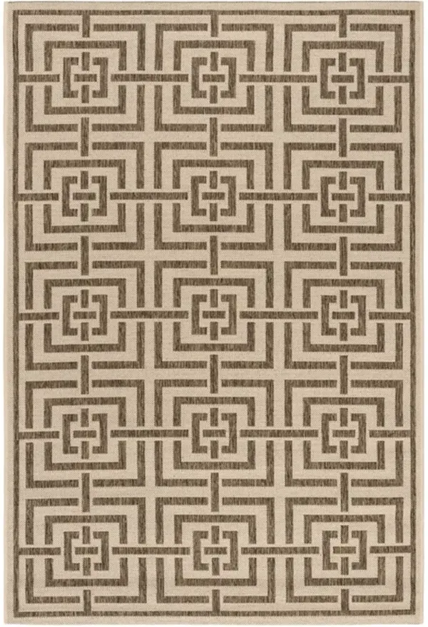 LINDEN 128 Collection LND128C-5 Cream / Beige 5'-3" X 7'-6"