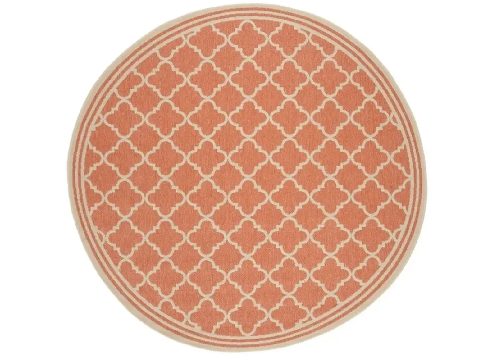 Safavieh BEACH HOUSE Collection BHS121P-6R Rust / Creme 6'-7" X 6'-7" Round