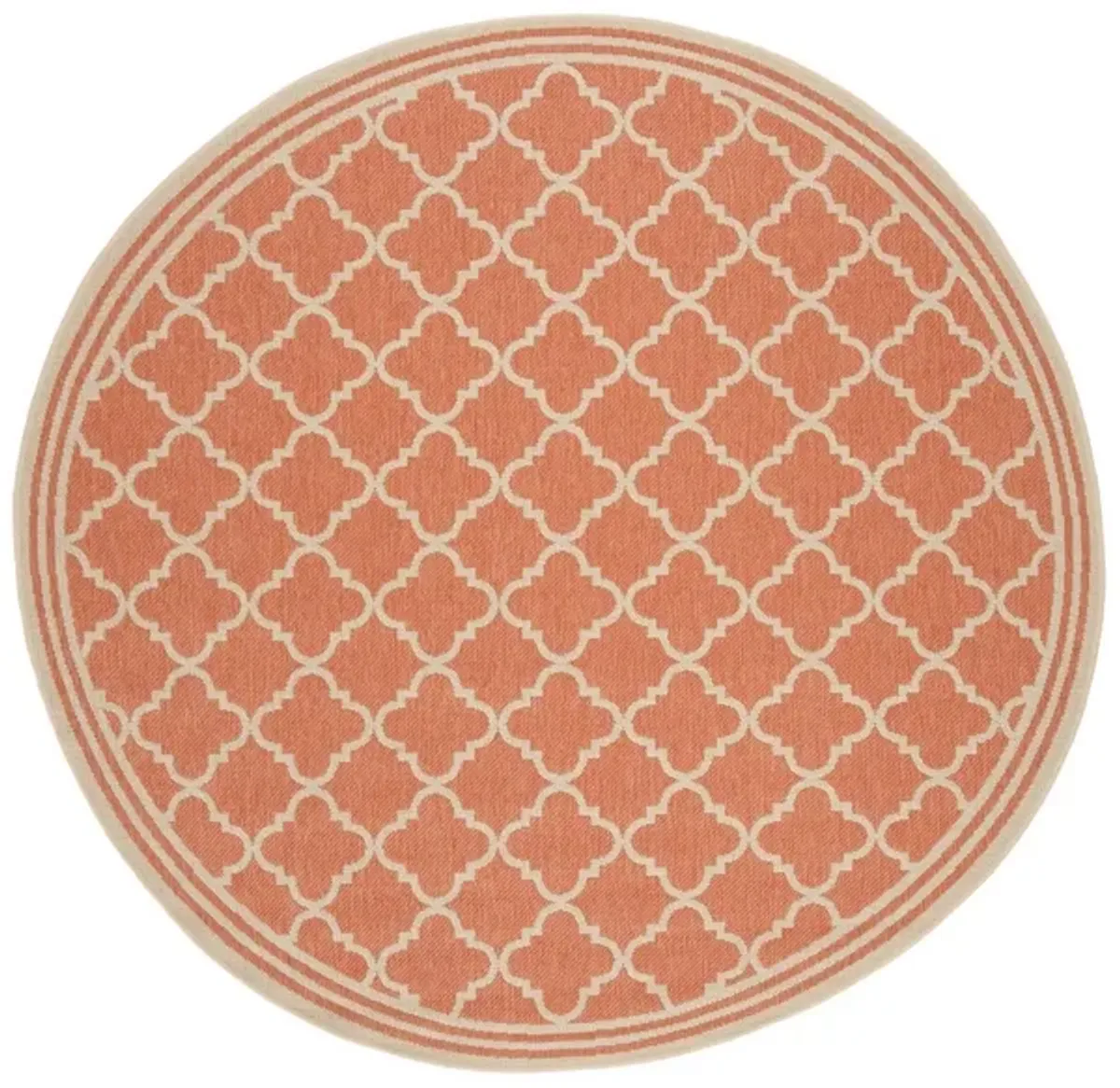 Safavieh BEACH HOUSE Collection BHS121P-6R Rust / Creme 6'-7" X 6'-7" Round