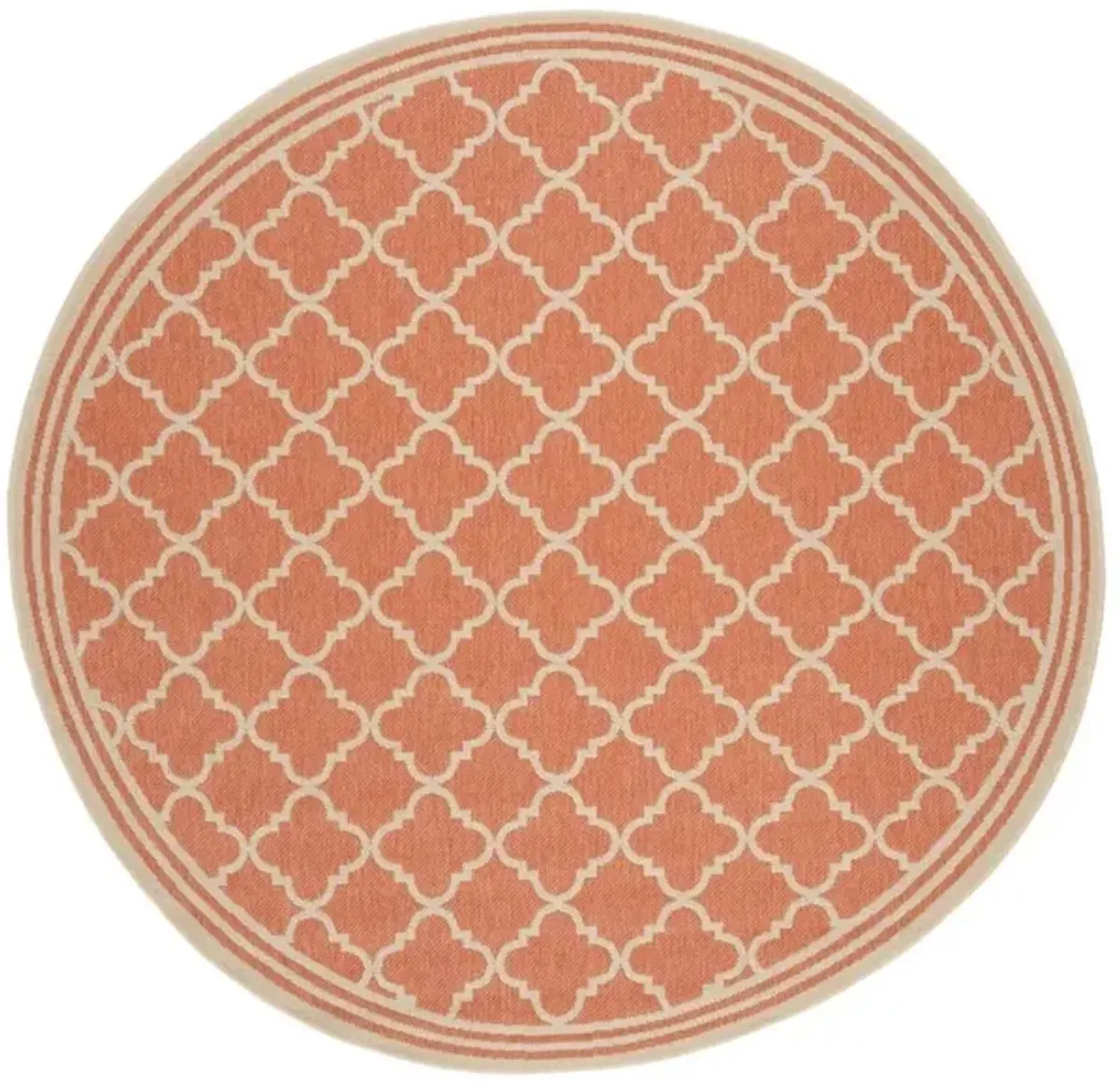 Safavieh BEACH HOUSE Collection BHS121P-6R Rust / Creme 6'-7" X 6'-7" Round