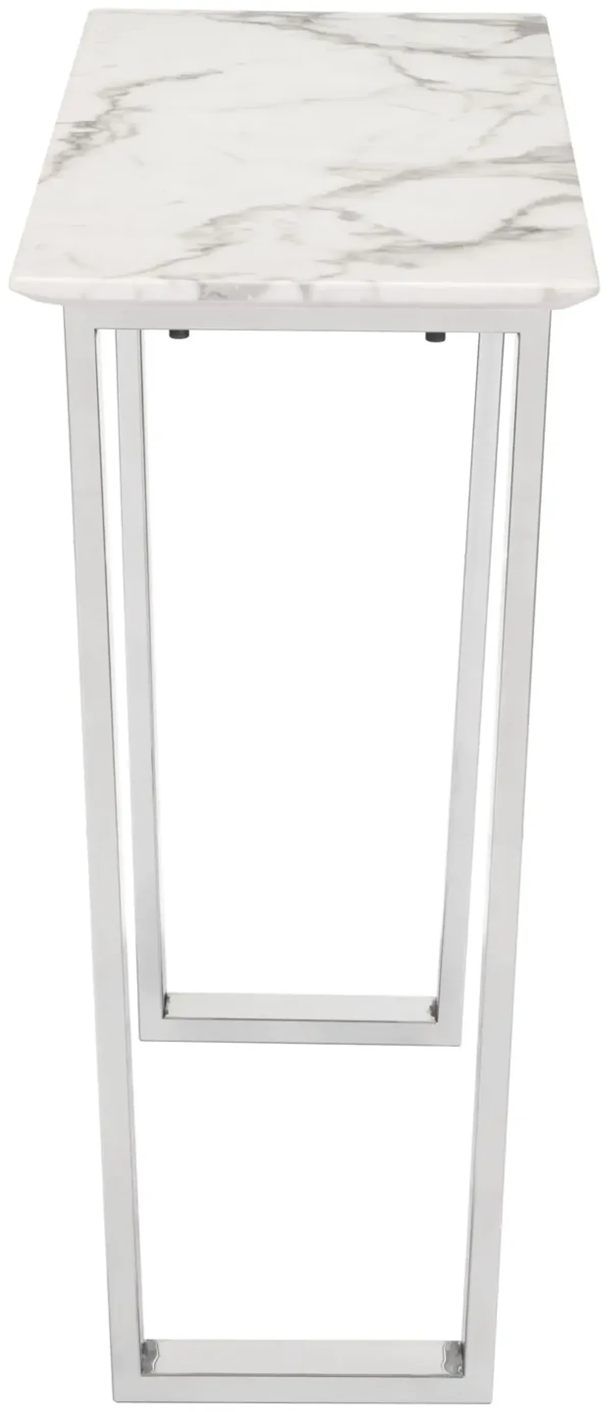 Atlas Console Table White & Silver