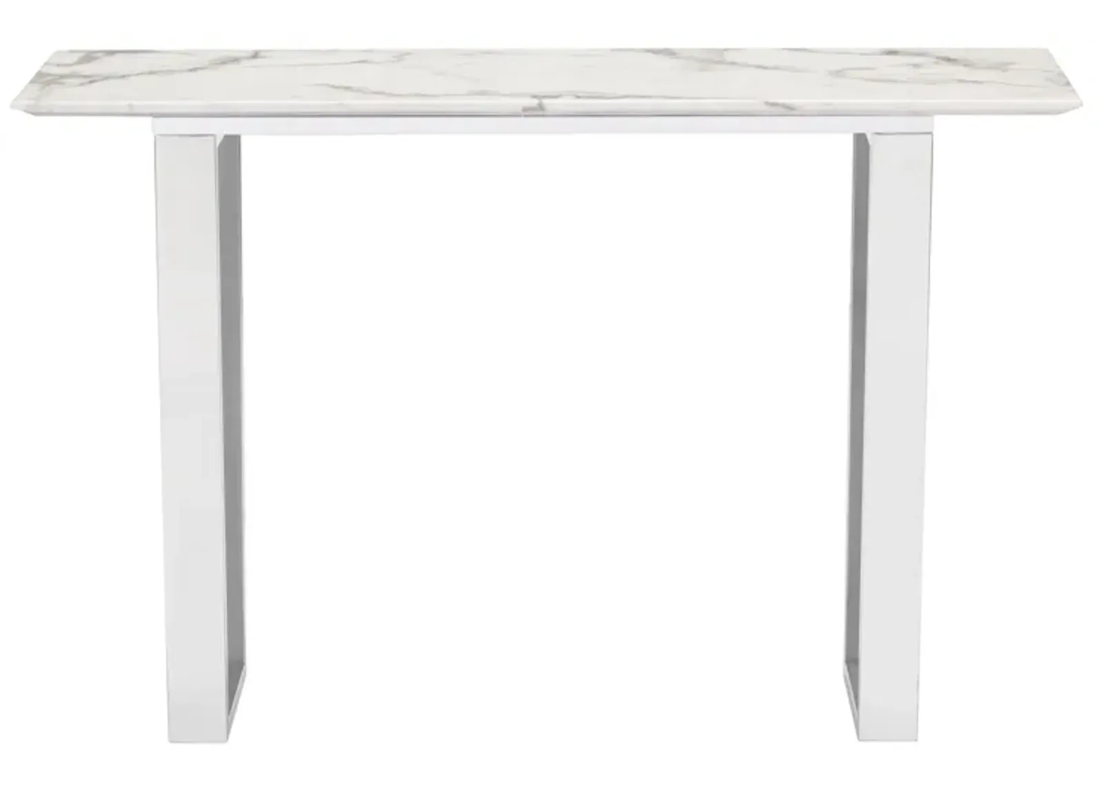 Atlas Console Table White & Silver