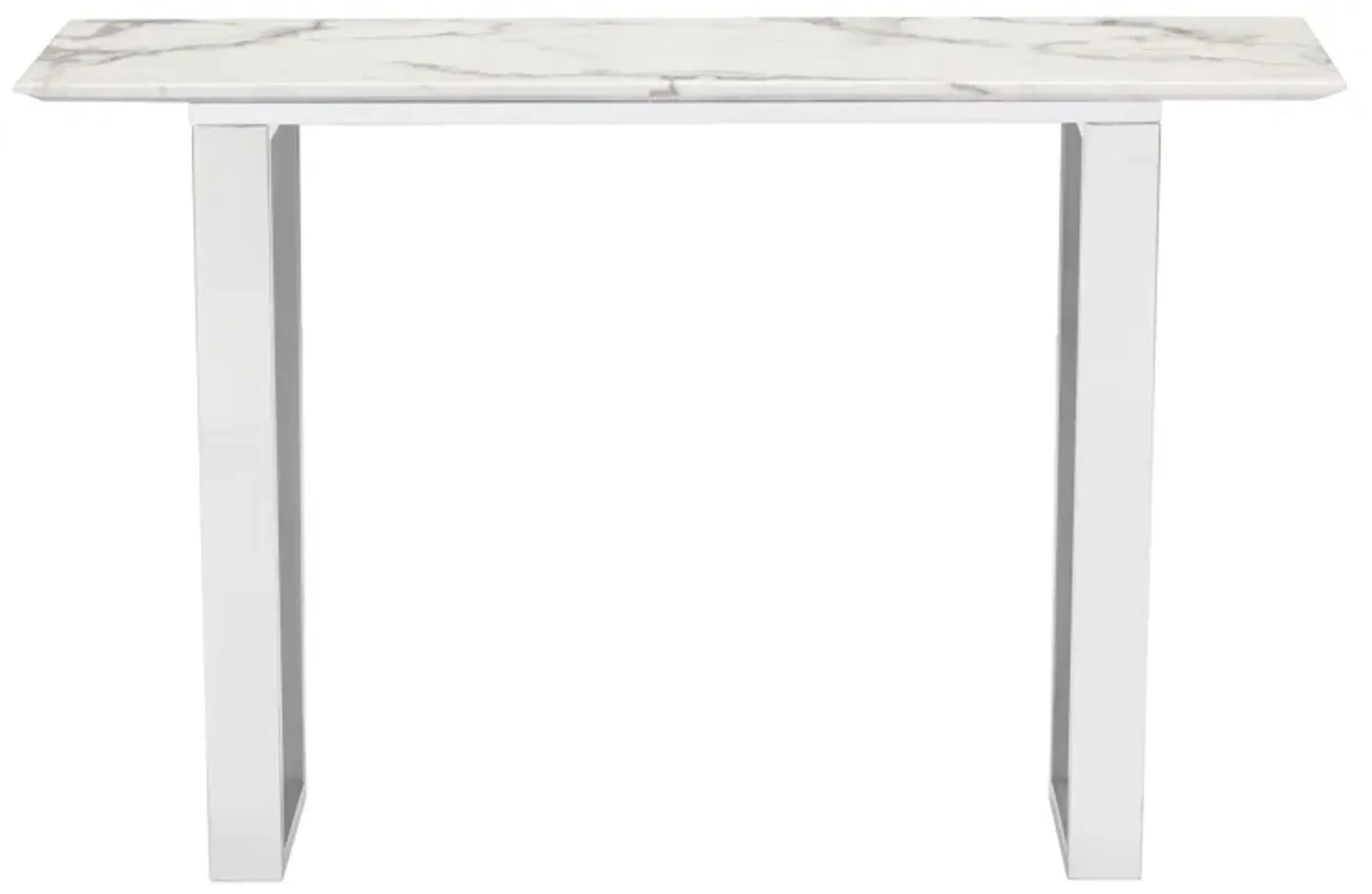 Atlas Console Table White & Silver