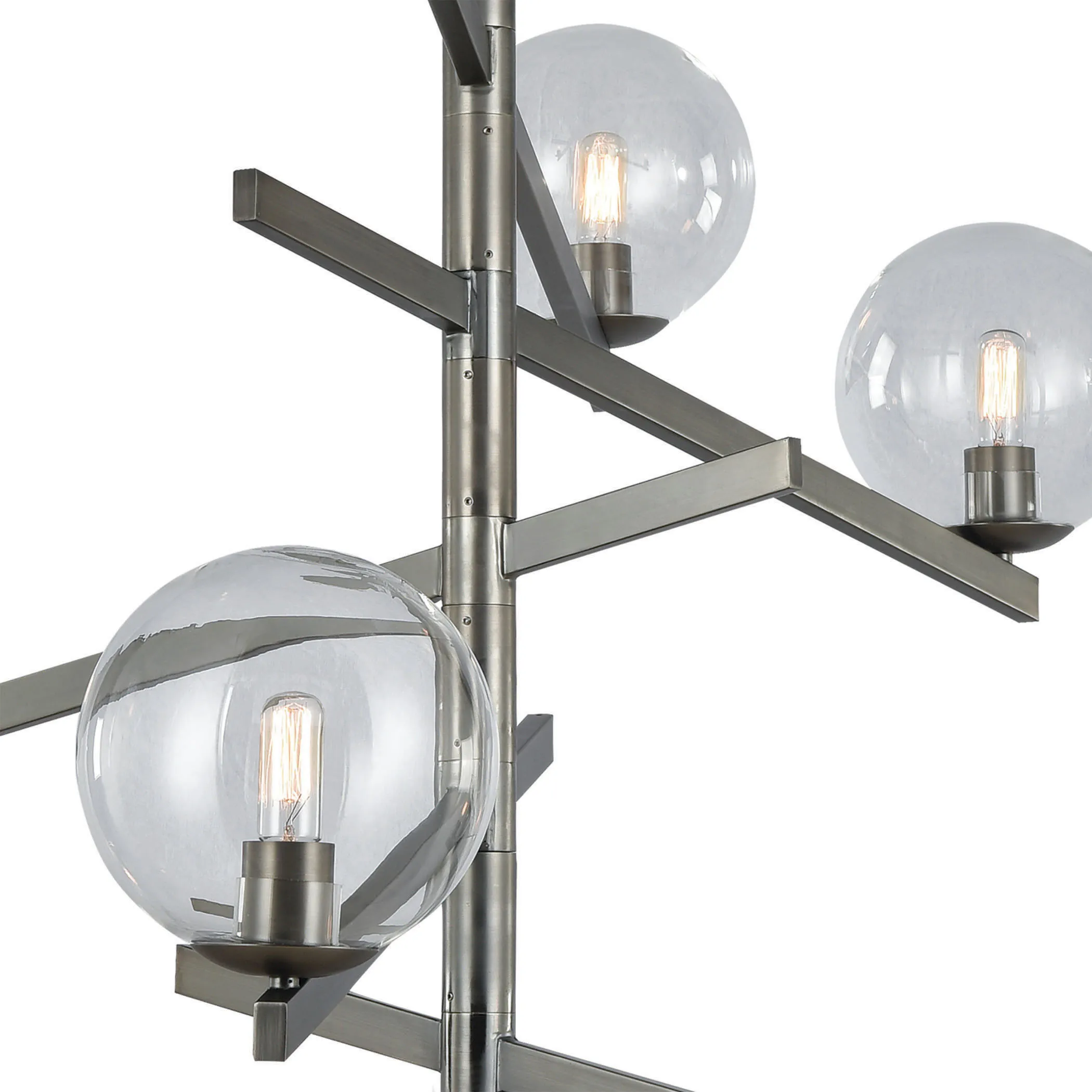 Globes of Light 42" Wide 8-Light Chandelier - Black