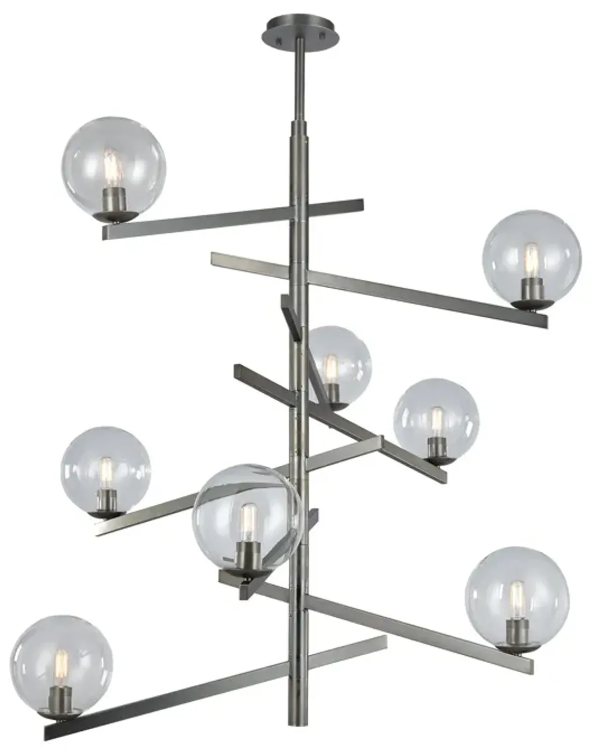 Globes of Light 42" Wide 8-Light Chandelier - Black