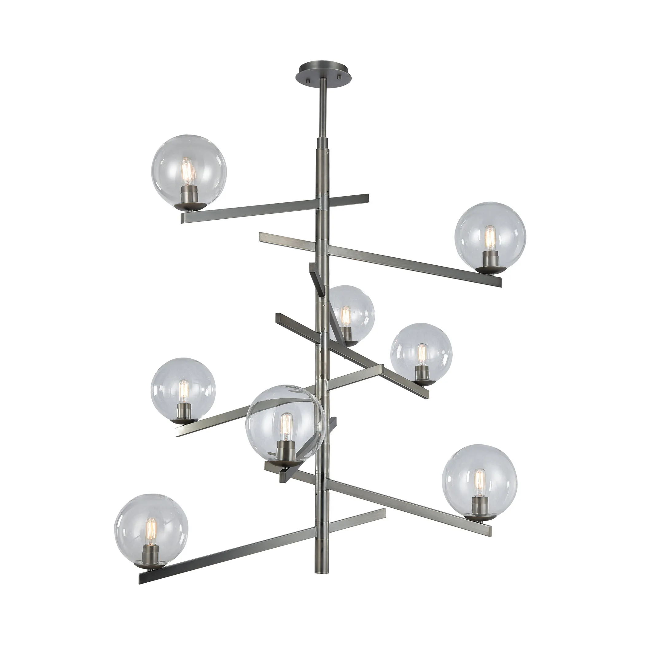 Globes of Light 42" Wide 8-Light Chandelier - Black