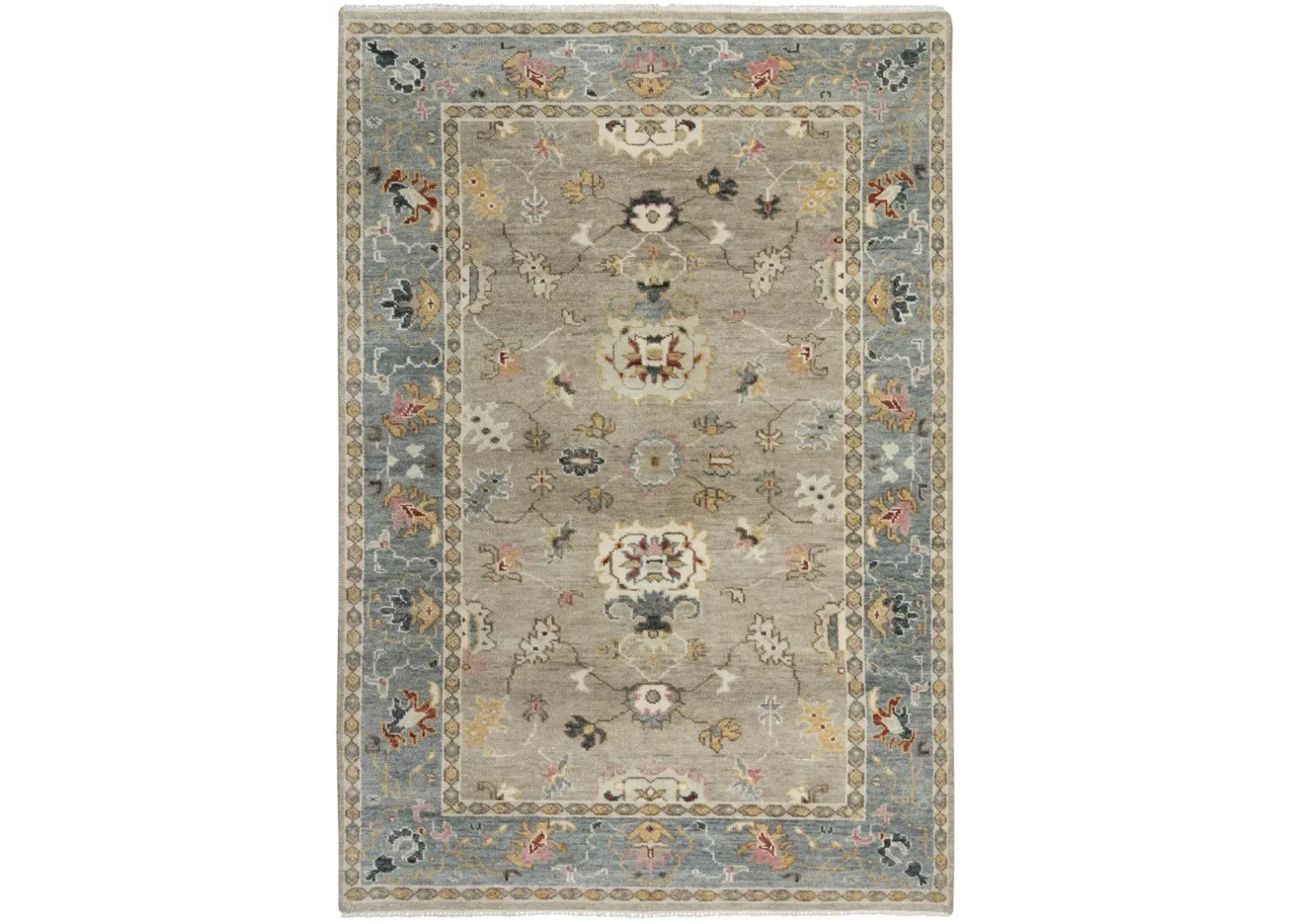 Envision Tan/Gray  Hand Spun Wool 9'x12' Rectangle Rug