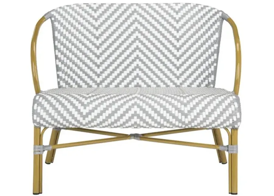 Dandra Herringbone Rattan Settee