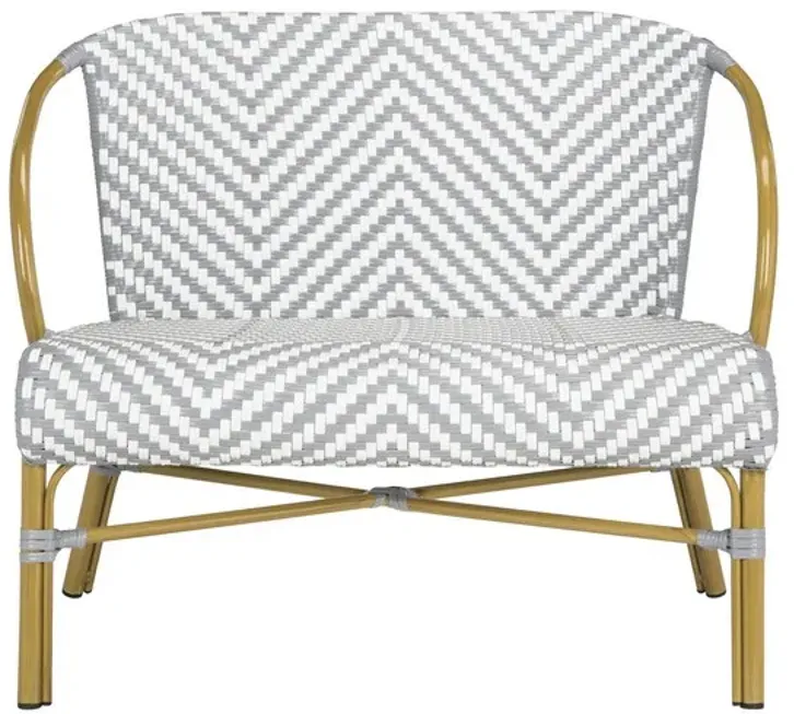 Dandra Herringbone Rattan Settee