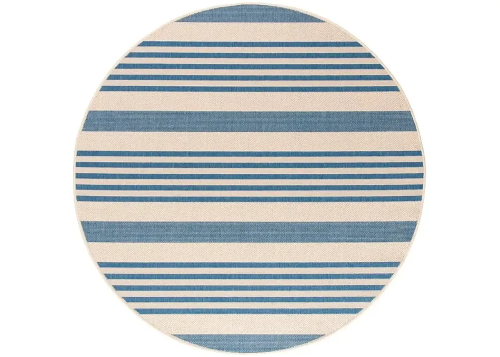 Safavieh BEACH HOUSE Collection BHS222M-7R Beige / Blue 6'-7" X 6'-7" Round