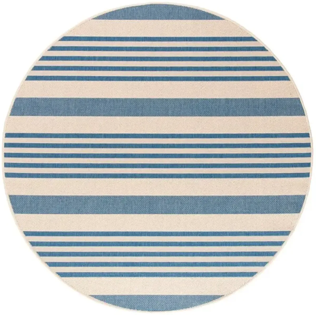 Safavieh BEACH HOUSE Collection BHS222M-7R Beige / Blue 6'-7" X 6'-7" Round