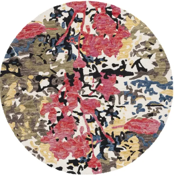 BLOSSOM Hand Tufted 6' x 6' Round area rug