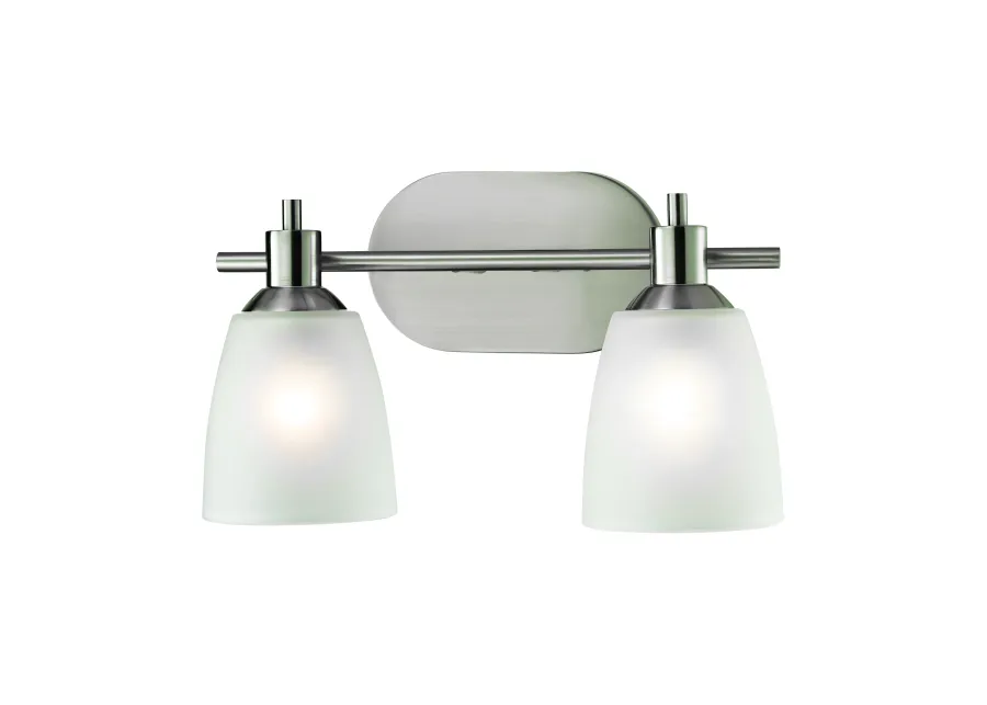 Jackson 14" Wide 2-Light Vanity Light - Brushed Nickel