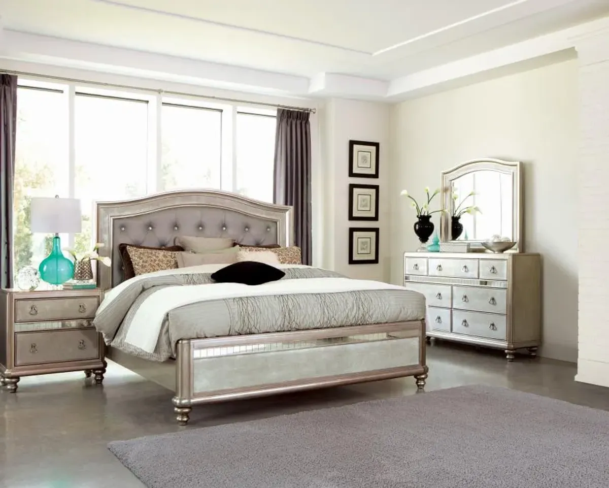 Bling Game Bedroom Set Metallic Platinum