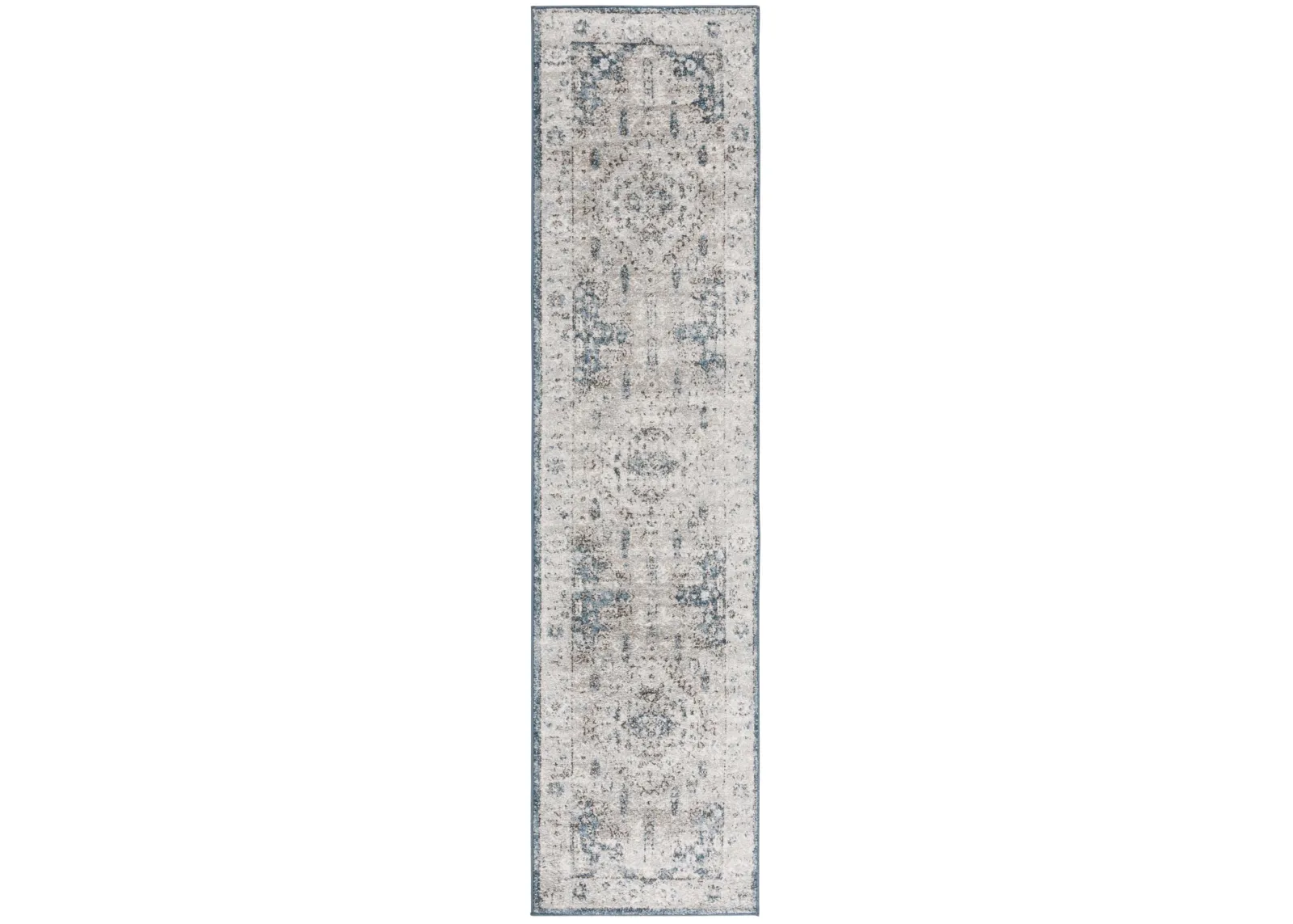 VINTAGE TABRIZ 204 GREY  2' x 8' Runner Rug