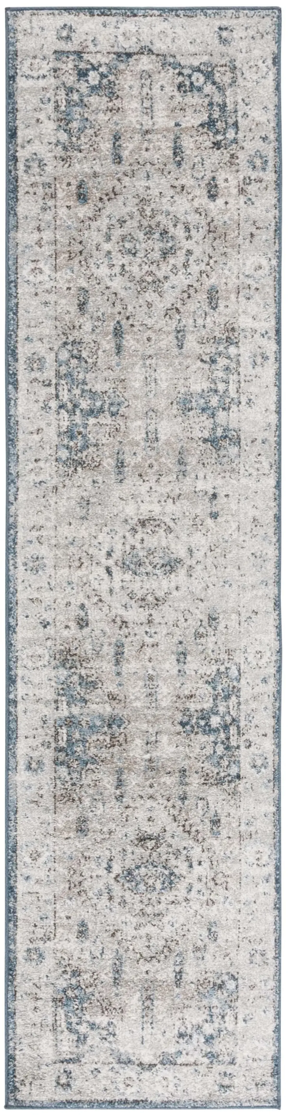 VINTAGE TABRIZ 204 GREY  2' x 8' Runner Rug