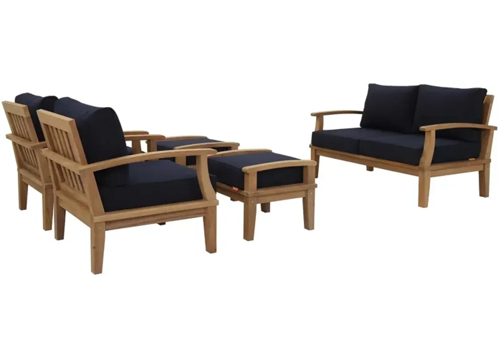 Marina 5 Piece Outdoor Patio Teak Set