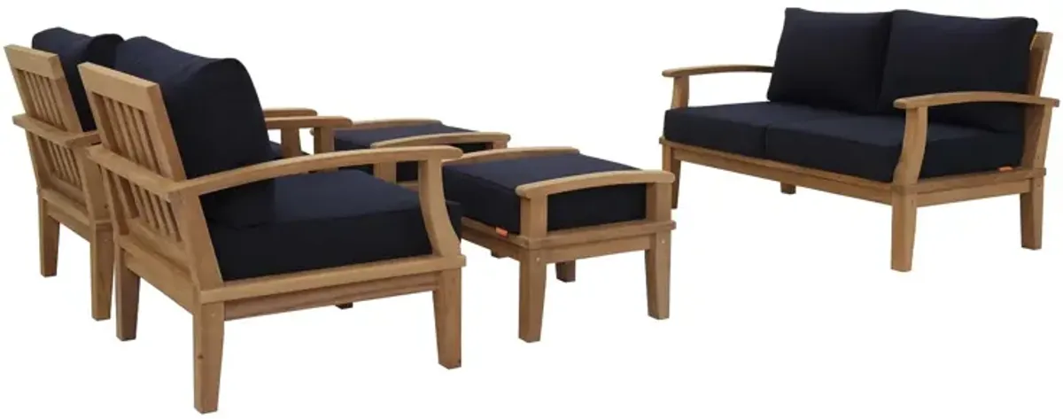 Marina 5 Piece Outdoor Patio Teak Set