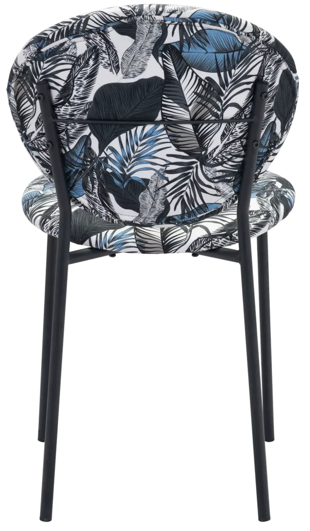 Clyde Dining Chair (Set of 2) Leaf Print & Black