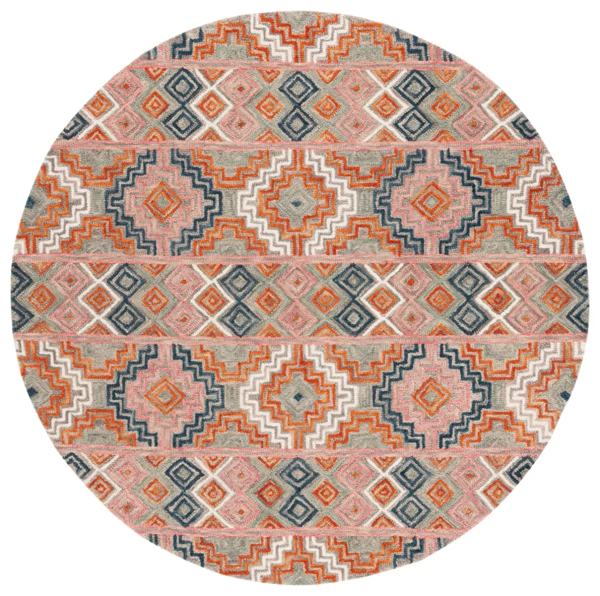 ASPEN 279 ORANGE  3' x 3' Round Round Rug