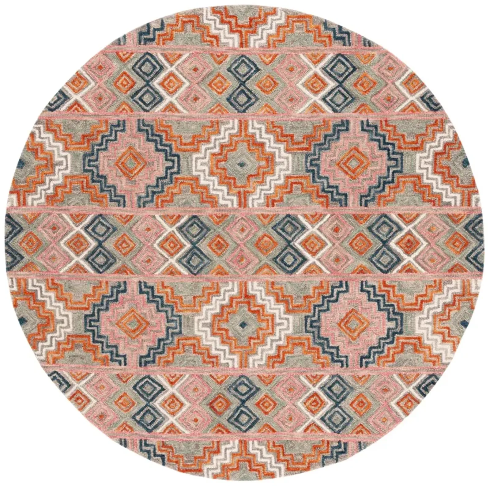 ASPEN 279 ORANGE  3' x 3' Round Round Rug