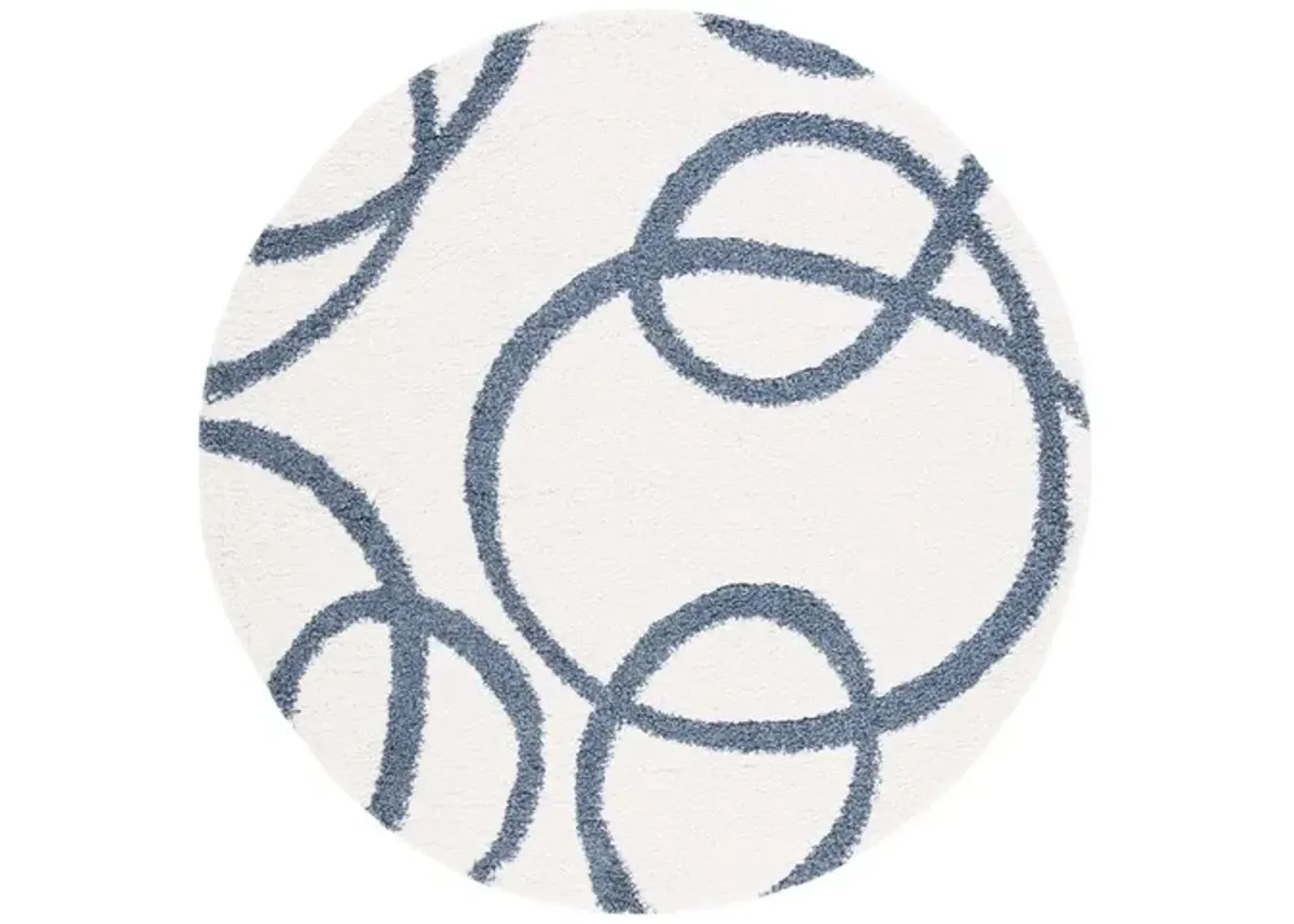 CALICO SHAG 118 Blue  6'-7' X 6'-7' Round Round Rug