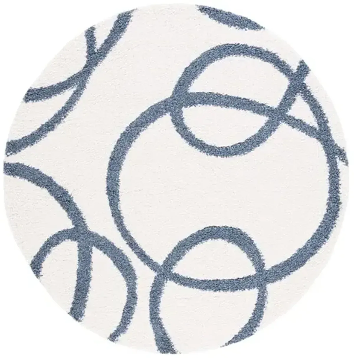 CALICO SHAG 118 Blue  6'-7' X 6'-7' Round Round Rug