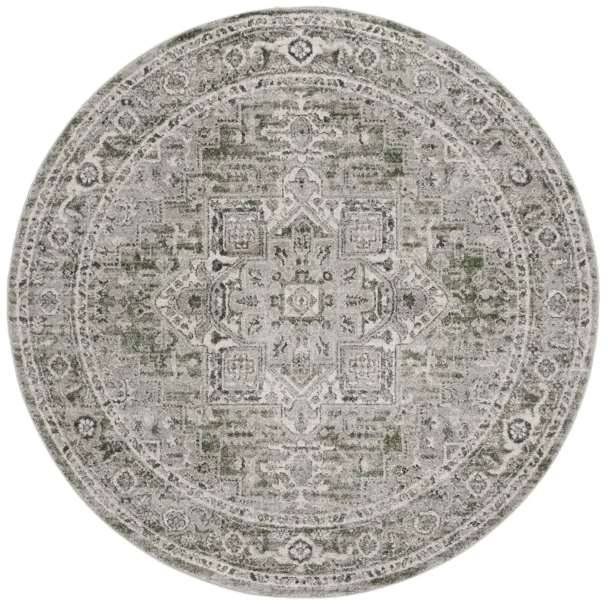 VINTAGE TABRIZ 208 GREY  6'-7' x 6'-7' Round Round Rug