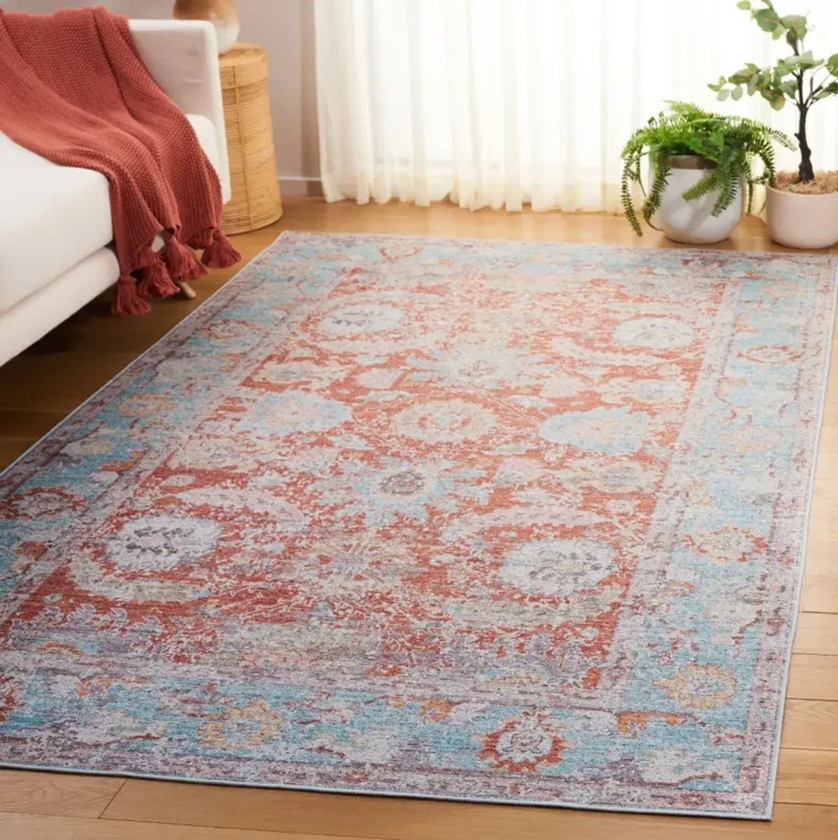 TUCSON 908 TURQUOISE  4' x 6' Small Rectangle Rug