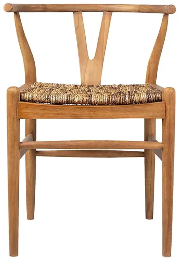 Reclaimed Teak and Woven Twin Chair