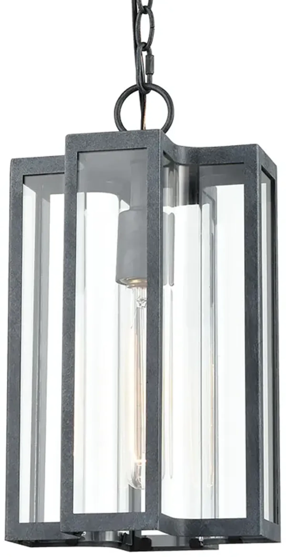 Bianca 8" Wide 1-Light Outdoor Pendant - Aged Zinc