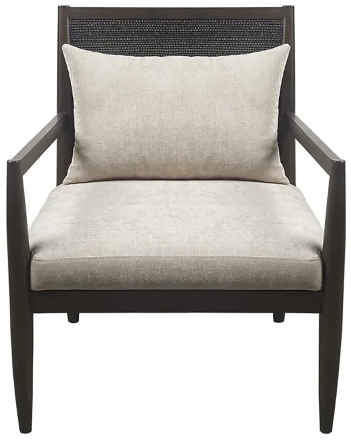 Madison Park Lillie Brown Handcrafted Seagrass Back Armchair with Removable Seat Cushion and Back Pillow