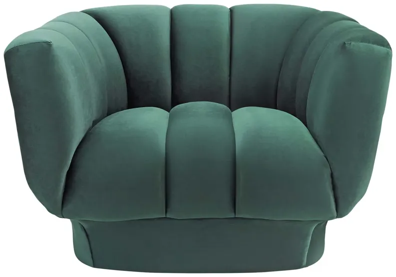 Entertain Vertical Channel Tufted Performance Velvet Armchair