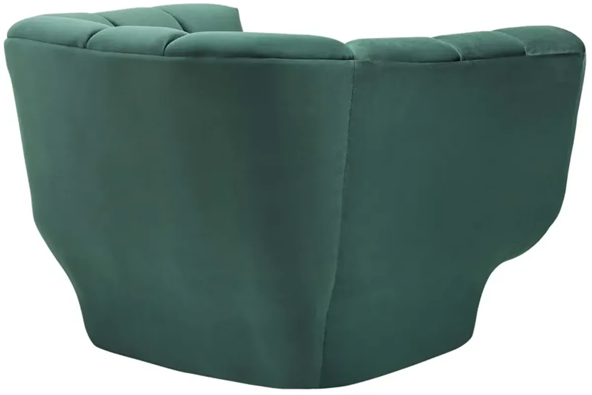 Entertain Vertical Channel Tufted Performance Velvet Armchair